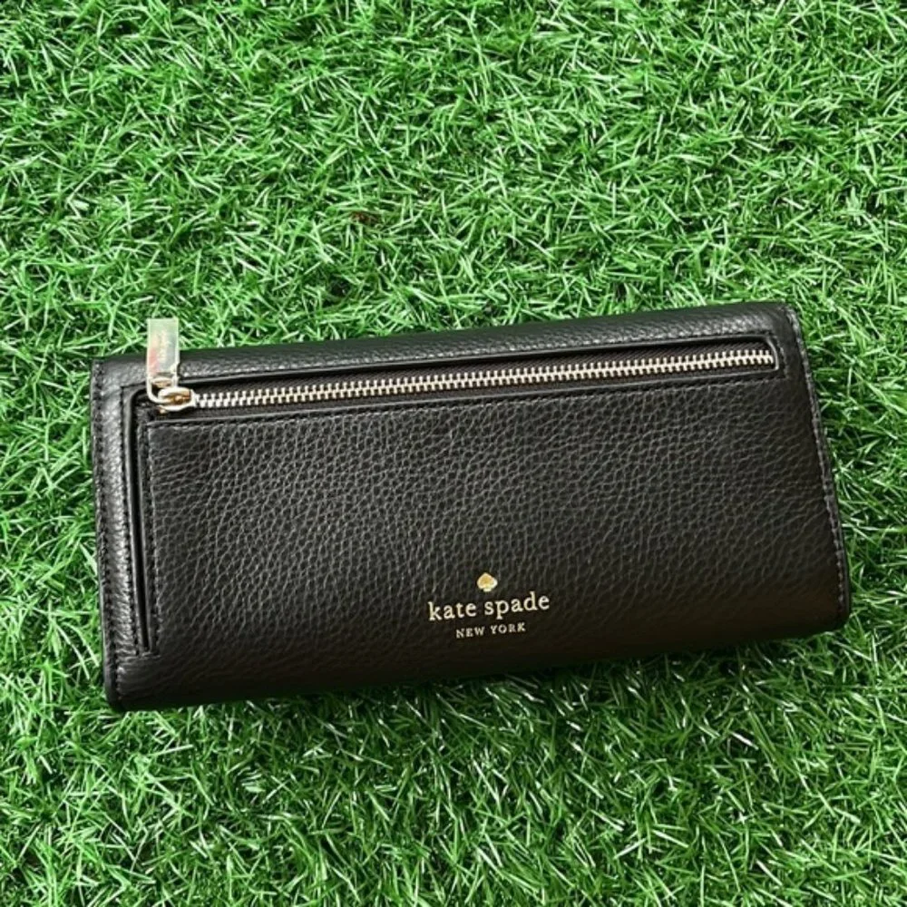 Kate Spade Marti Large Slim Flap Wallet Black - Picture 5 of 16